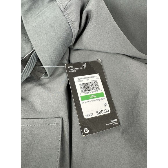 Size L Under Armour Men's UA Stretch Woven Cargo Pants Gray 1380358-012 NEW - Picture 4 of 4